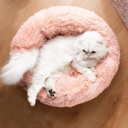 Cat Bed Fluffy Cat Bed Round Cat Bed Cat Furniture Cat (Green / 24in)