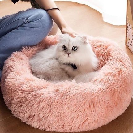 Cat Bed Fluffy Cat Bed Round Cat Bed Cat Furniture Cat (Green / 24in)