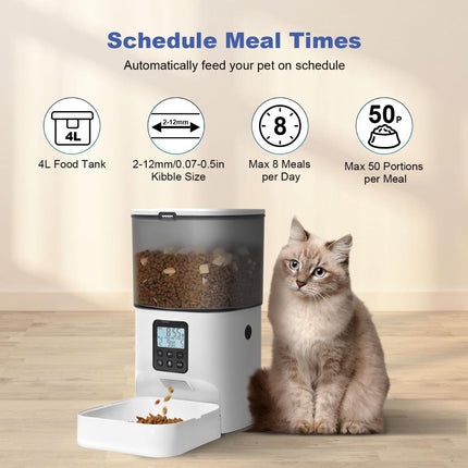 Automatic Cat Feeder 4L Cat Feeder Programmable Cat Feeder Cat Food
