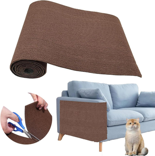 118 X15.8 Self-Adhesive Cat Scratching Mat (Brown)