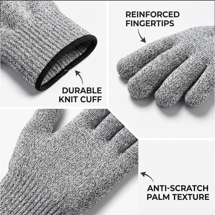 Cat Grooming Gloves Pet Handling Gloves Anti-Scratch Gloves Cat Nail Trimming - Green - Size 15.7in