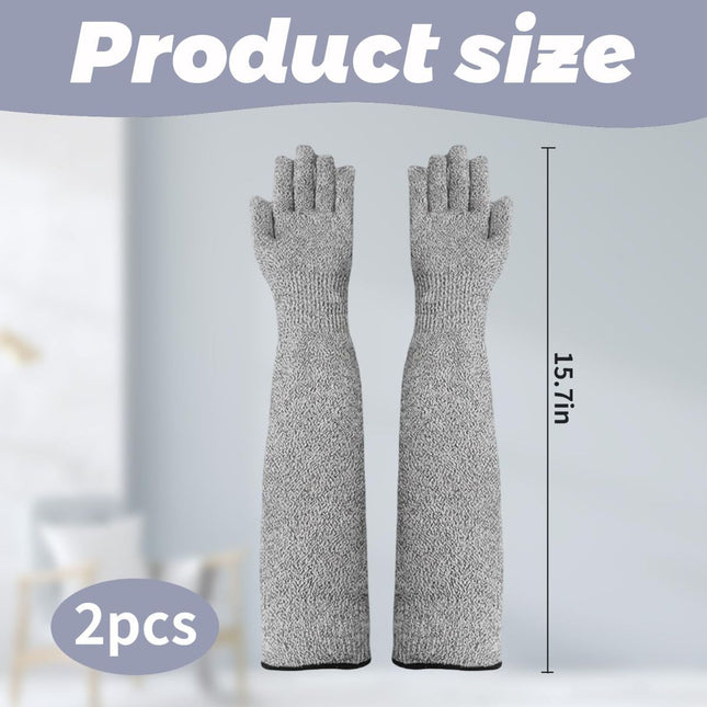 Cat Grooming Gloves Pet Handling Gloves Anti-Scratch Gloves Cat Nail Trimming - Red - Size 15.7in