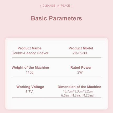 Rechargeable Women's Hair Trimmer Painless Hair Removal for Women