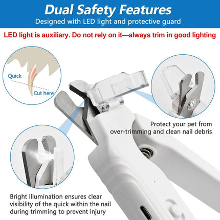 Pet Nail Clipper Cat Nail Clipper Dog Nail Clipper Nail Grinder LED