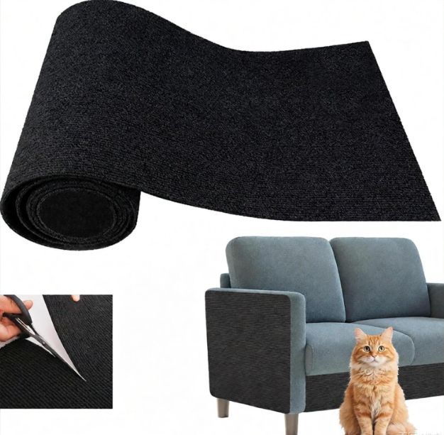 118 X15.8 Self-Adhesive Cat Scratching Mat (Black)