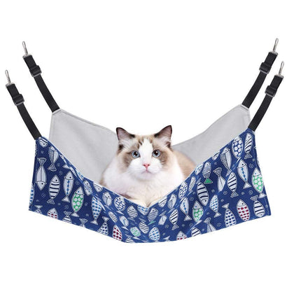 Cat Hammock Adjustable Hanging Cat Bed Indoor Cat Bed Reversible Cat