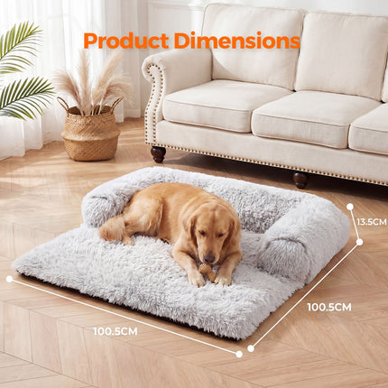 Plush Dog Bed Dog Bed with Bolster Comfortable Dog Bed Large Dog Bed