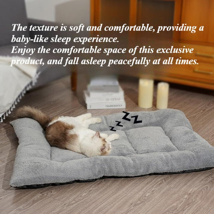 Pet Bed Mat Soft Fleece Pet Bed Dog And Cat Cushion Quilted Pet Bed - Gray - Size 30cm*45cm