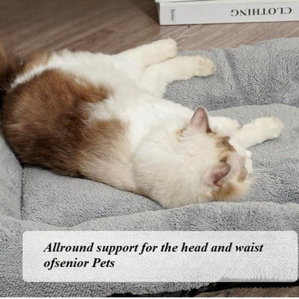 Pet Bed Mat Soft Fleece Pet Bed Dog And Cat Cushion Quilted Pet Bed - Gray - Size 30cm*45cm
