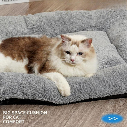Pet Bed Mat Soft Fleece Pet Bed Dog And Cat Cushion Quilted Pet Bed - Gray - Size 30cm*45cm