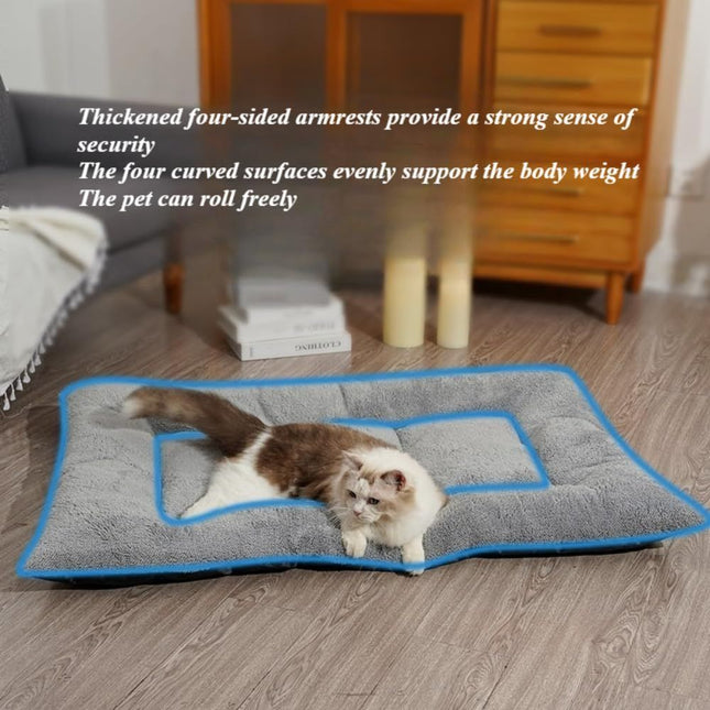 Pet Bed Mat Soft Fleece Pet Bed Dog And Cat Cushion Quilted Pet Bed - Gray - Size 40cm*55cm
