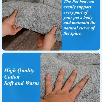 Pet Bed Mat Soft Fleece Pet Bed Dog And Cat Cushion Quilted Pet Bed - Gray - Size 55cm*65cm