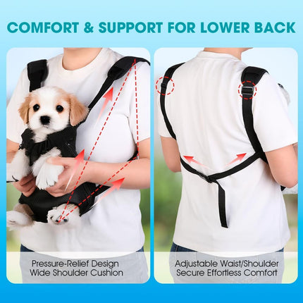 Dog Carrier Backpack Small Dog Carrier Pet Carrier (Black / M)
