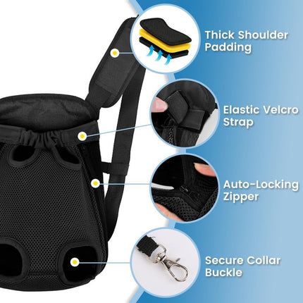 Dog Carrier Backpack Small Dog Carrier Pet Carrier (Black / XL)