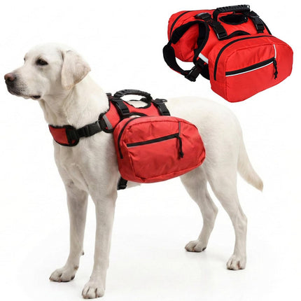 Dog Harness Storage Bags For Dogs Pet Accessories Dog Outdoor Gear High-Quality - Red - Size L