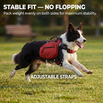 Dog Harness Storage Bags For Dogs Pet Accessories Dog Outdoor Gear High-Quality - Red - Size L