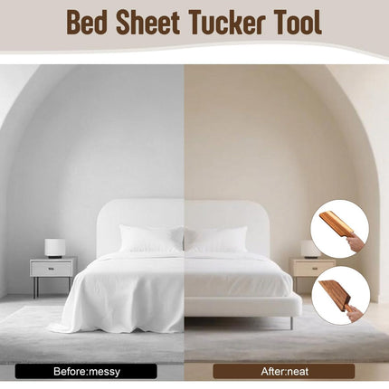 Acacia Wood Mattress Lifter Bed-Making Tool Set Mattress Lifting Wedge