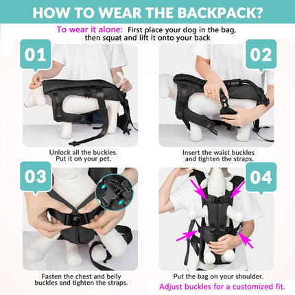 Dog Harness Storage Bags for Dogs Pet Accessories Dog Outdoor (Size S)