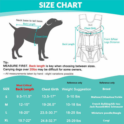 Dog Harness Storage Bags for Dogs Pet Accessories Dog Outdoor (Size S)