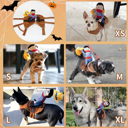 Cowboy Rider Dog Costume - Halloween Dog Costumes for Large (Size S)