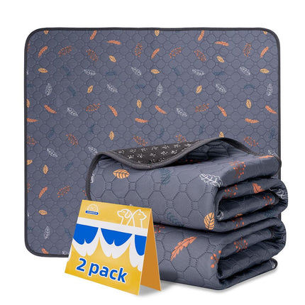 2-Pack Reusable Dog Urine Pads Dog Pee Pads Absorbent Dog Pads Dog Training Pads - Dark Gray / 48in*60in
