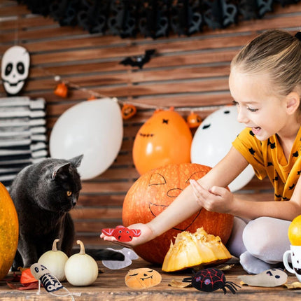 Halloween Catnip Toys, Pumpkin Ghost Catnip Toy Chew Bite Toy for Cat