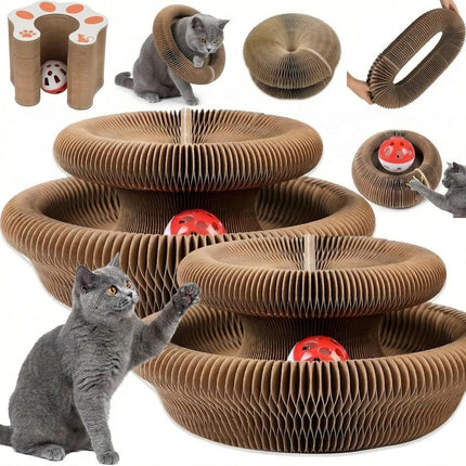 2-Pack Cat Toy Cat Scratching Board Collapsible Cat Toy Recyclable Cat