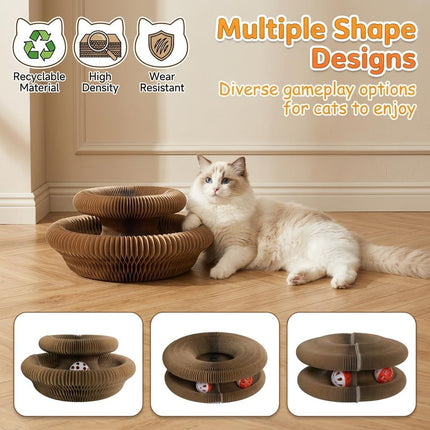 2-Pack Cat Toy Cat Scratching Board Collapsible Cat Toy Recyclable Cat