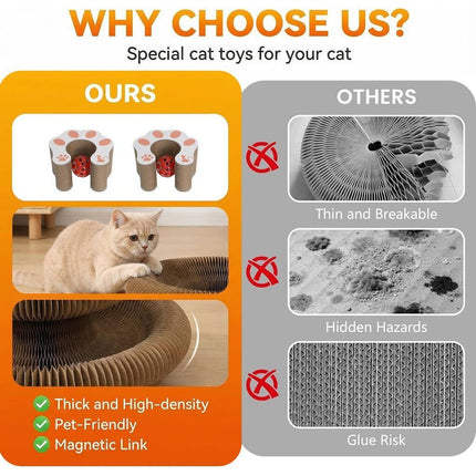 2-Pack Cat Toy Cat Scratching Board Collapsible Cat Toy Recyclable Cat