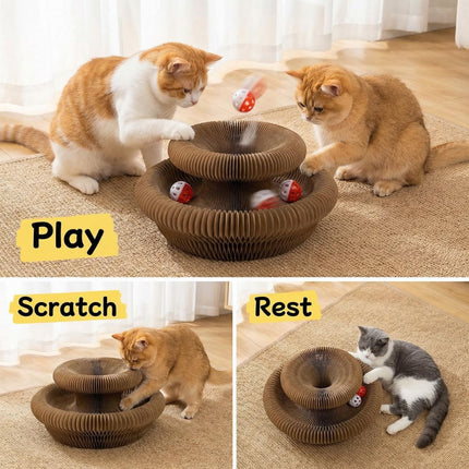 2-Pack Cat Toy Cat Scratching Board Collapsible Cat Toy Recyclable Cat
