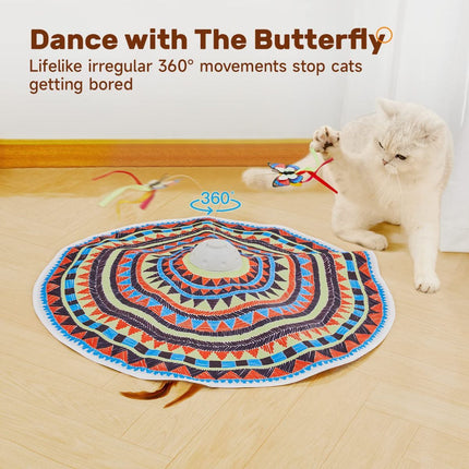 Cat Toy Interactive Spinning Cat Toy Butterfly Attachment Cat Toy