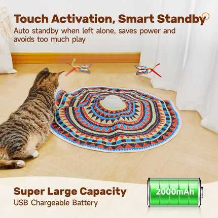 Cat Toy Interactive Spinning Cat Toy Butterfly Attachment Cat Toy