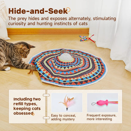 Cat Toy Interactive Spinning Cat Toy Butterfly Attachment Cat Toy