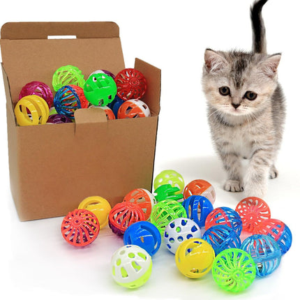 24-Piece Cat Toys Bell Ball Cat Toys Interactive Cat Toys Kitten Toys