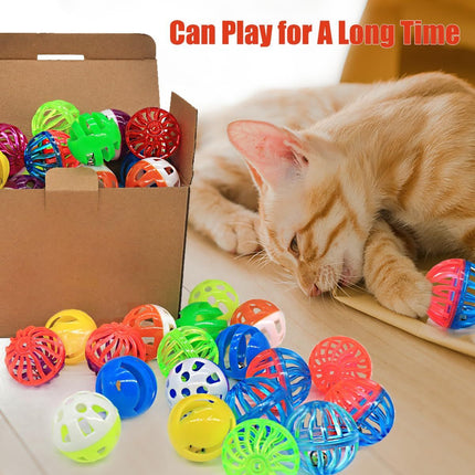 24-Piece Cat Toys Bell Ball Cat Toys Interactive Cat Toys Kitten Toys