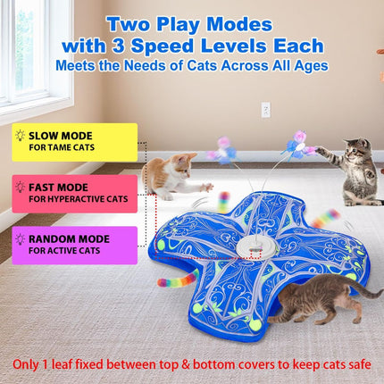 Cat Toy Interactive Cat Toy Moving Butterfly Toy Feather Cat Toy Cat