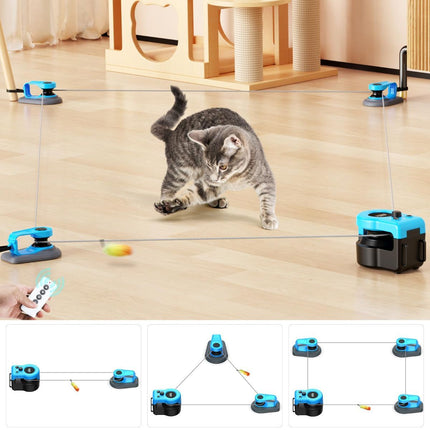 Interactive Cat Toy Automatic Cat Toy Manual Cat Toy DIY Feather Mouse