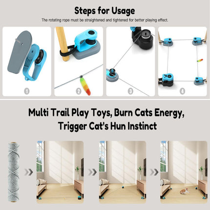 Interactive Cat Toy Automatic Cat Toy Manual Cat Toy DIY Feather Mouse