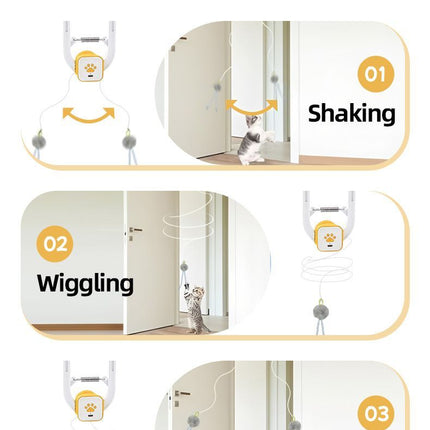 Interactive Cat Toy Electric Cat Teaser Remote Control Cat Toy Door