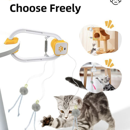 Interactive Cat Toy Electric Cat Teaser Remote Control Cat Toy Door