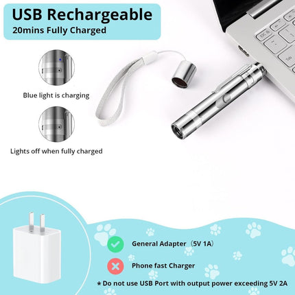 Indoor Cat Toy USB Rechargeable Cat Toy 7 Mode Cat Toy Cat and Dog