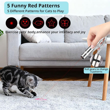 Indoor Cat Toy USB Rechargeable Cat Toy 7 Mode Cat Toy Cat and Dog
