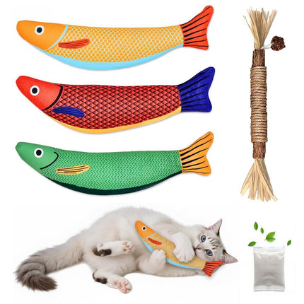 3 Cat Toys Australia Fish-Shaped Cat Toys Catnip Toys Cat Scratching