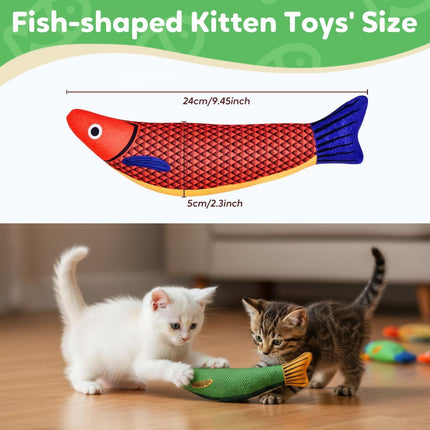 3 Cat Toys Australia Fish-Shaped Cat Toys Catnip Toys Cat Scratching