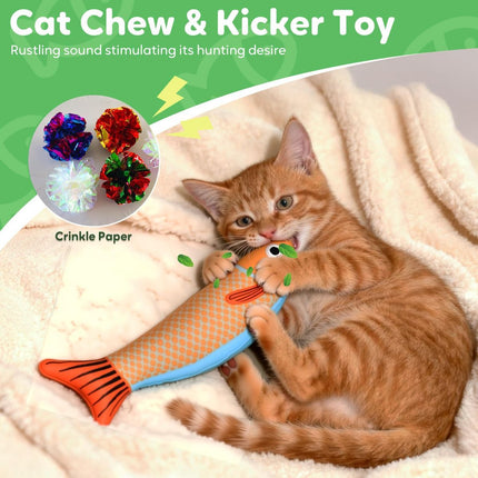 3 Cat Toys Australia Fish-Shaped Cat Toys Catnip Toys Cat Scratching