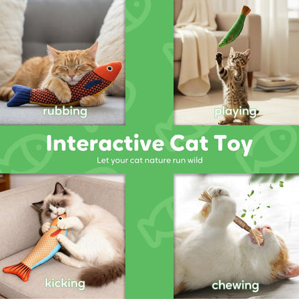 3 Cat Toys Australia Fish-Shaped Cat Toys Catnip Toys Cat Scratching