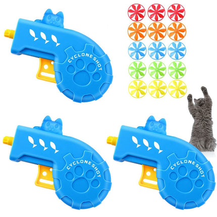18 Pieces Interactive Cat Fetch Tracking Toys With 5 Colors Flying Propellers for Indoor Pet Kitty Training Chasing,Random color