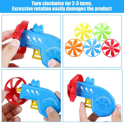 18 Pieces Interactive Cat Fetch Tracking Toys With 5 Colors Flying Propellers for Indoor Pet Kitty Training Chasing,Random color