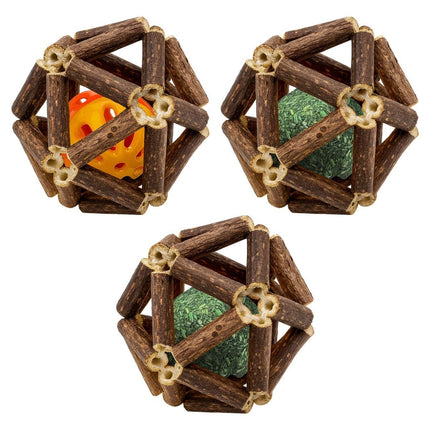 3-Piece Indoor Cat Toys Natural Catnip Toys Kitten Toys Teeth Cleaning