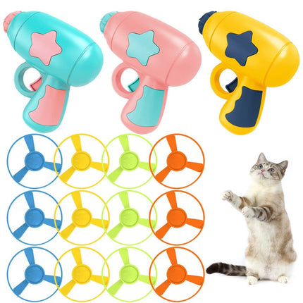 Cat Toy Cat Launcher Flying Disc Toy Cat Play Pet Toy Cat